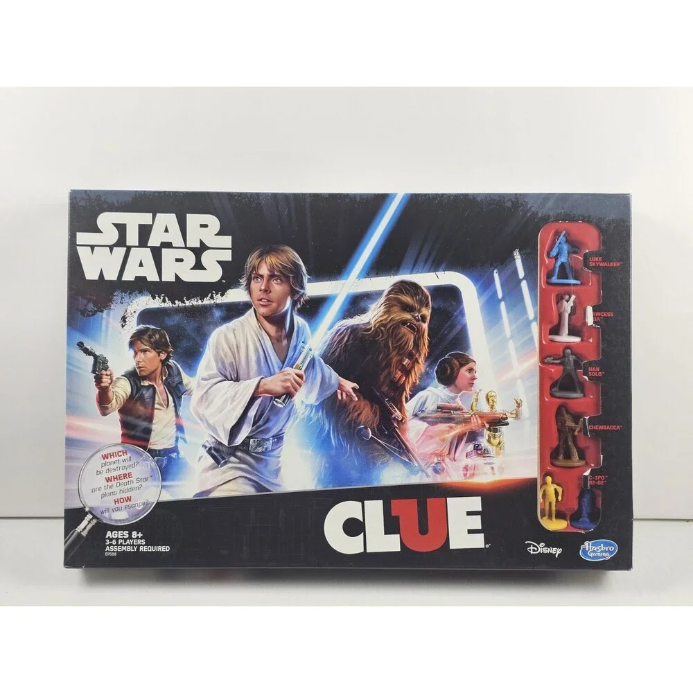 Star Wars CLUE Board Game Disney Hasbro Game COMPLETE All Pieces & Cards